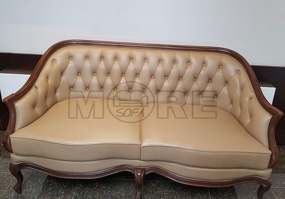 Sofa tân cổ điển bọc da bò Thái Lan